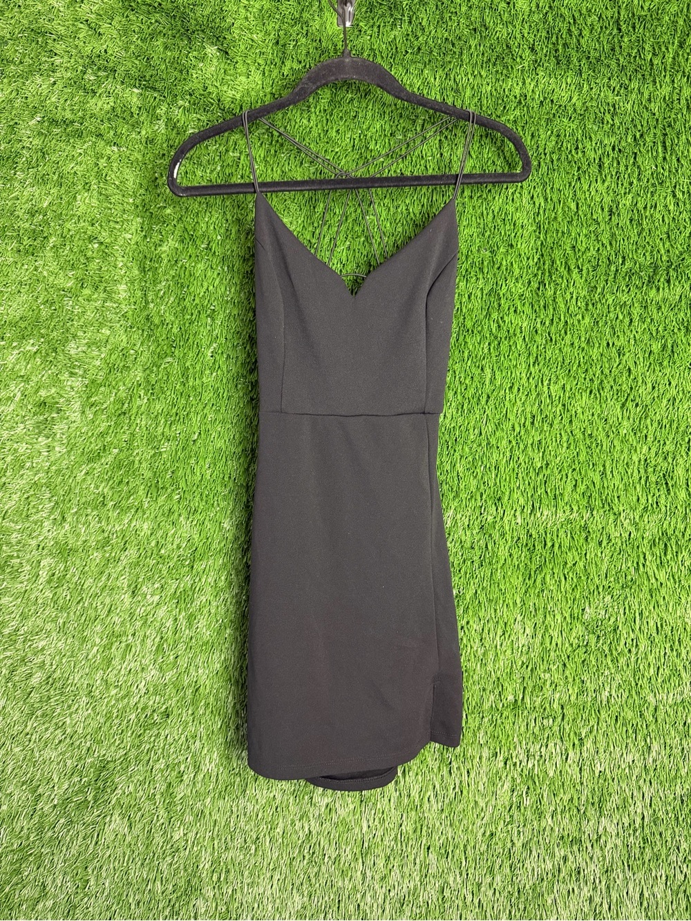 Windsor Black Spaghetti Strap Mini Dress